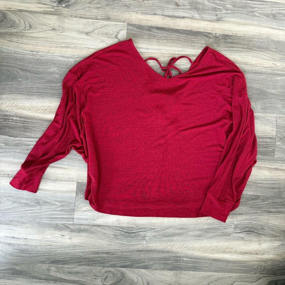 SHEIN Deep Red Knit Top